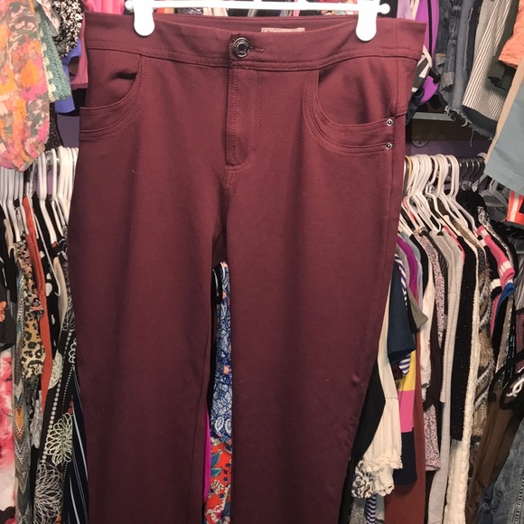 NWOT Maurice’s burgundy jeggings skinny  leggings jeans stretch jegging tights - Picture 1 of 11